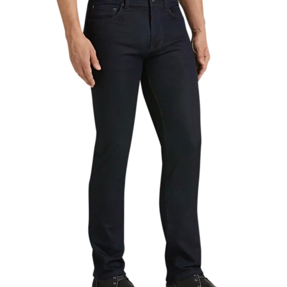 Joseph Abboud dark blue vintage wash slim fit stretchy French Terry Jeans.